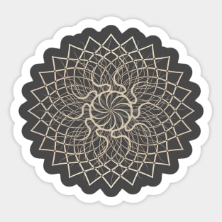 Abstract Gold Sun Mandala Sticker